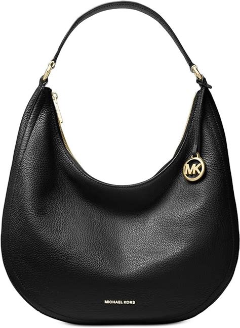 lydia hobo bag michael kors black|Michael Kors Signature Lydia Large Hobo Bag .